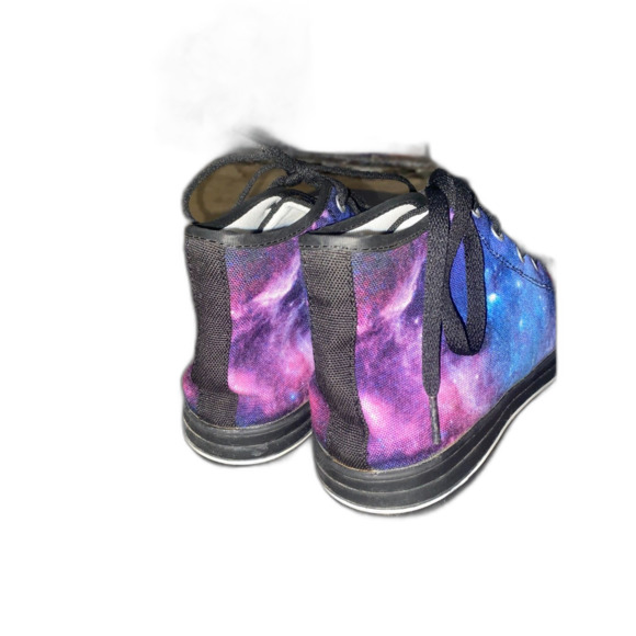 Woman's Galaxy Print High Top Shoes - Picture 2 of 5